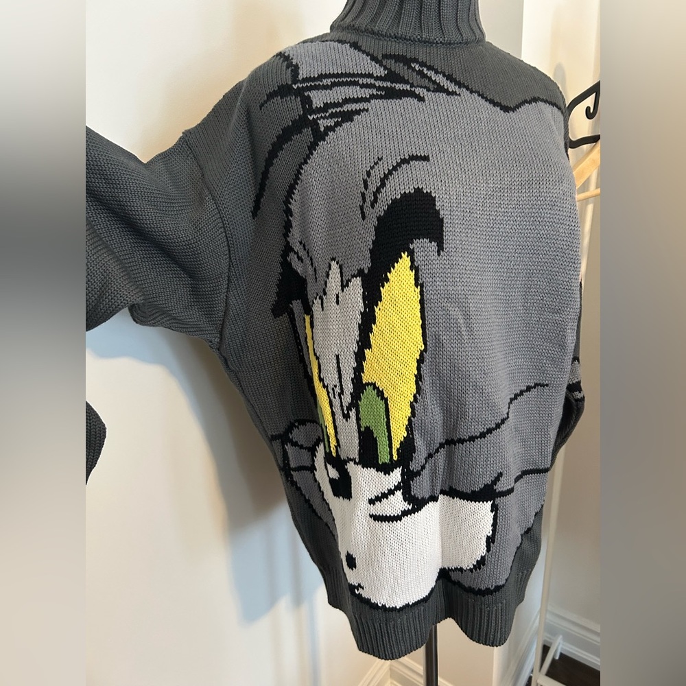 Authentic GCDS Tom And Jerry Turtleneck Sweater oversize fit, women/men unisex